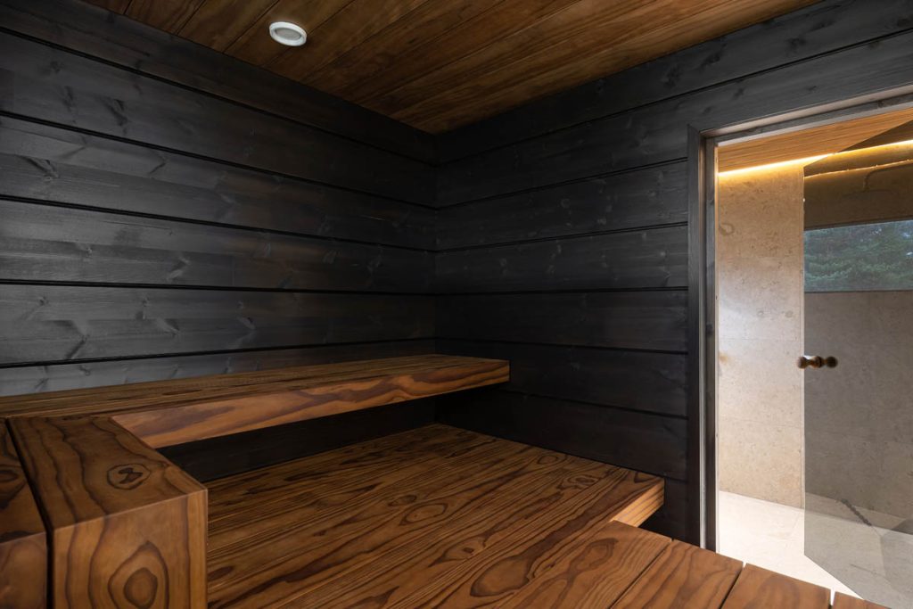 Uudiskohteen näyttävä sauna